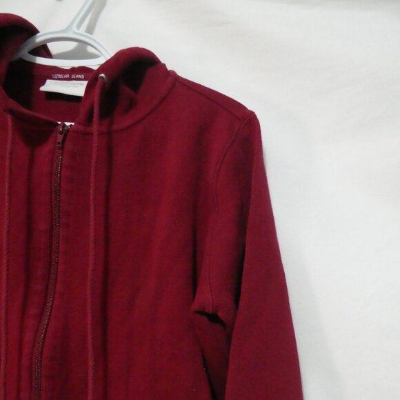 LIZ CLAIBORNE - Lizwear Jeans - Petite | P2P 20 inches | Knit Zip-Up Hoodie - Picture 6 of 15